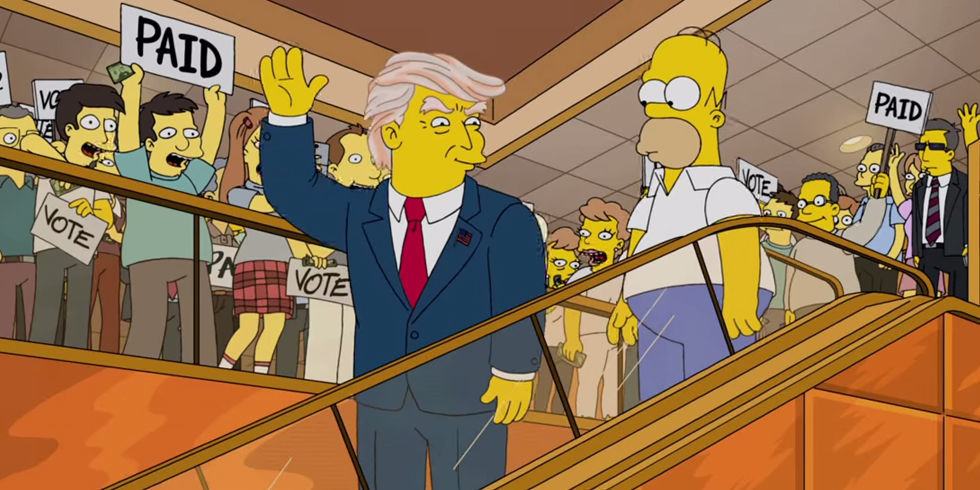 Los Simpson dedica episodio a los 100 días de Trump